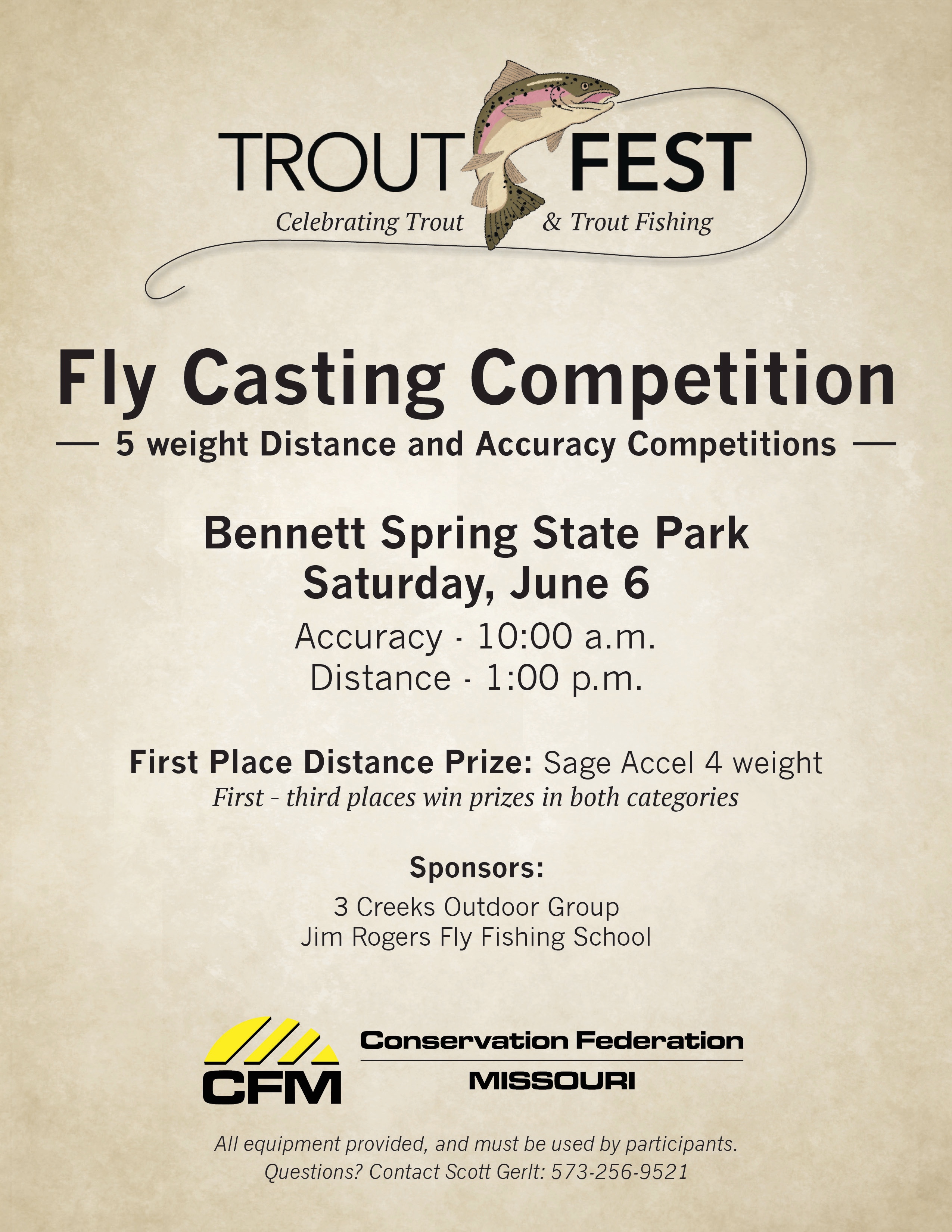 Trout Fest Fly Casting Flyer