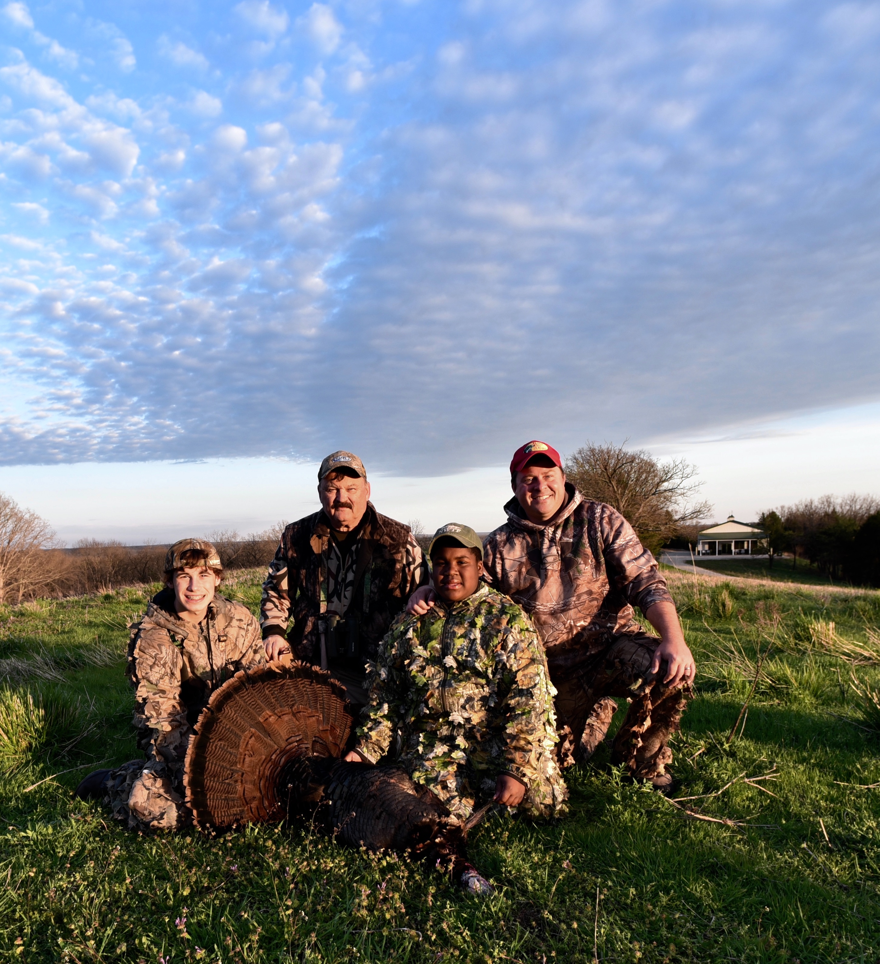 Chris Brown was a successful participant in Governor Nixon’s 8th Annual Youth Turkey Hunt. He is pictured with Brenden Sneed, Rudi Roeslein, Chris Brown and Brandon Butler. 